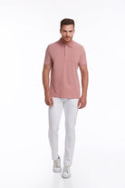 Regular Fit Pink Basic Cotton Polo T-Shirt - MIB