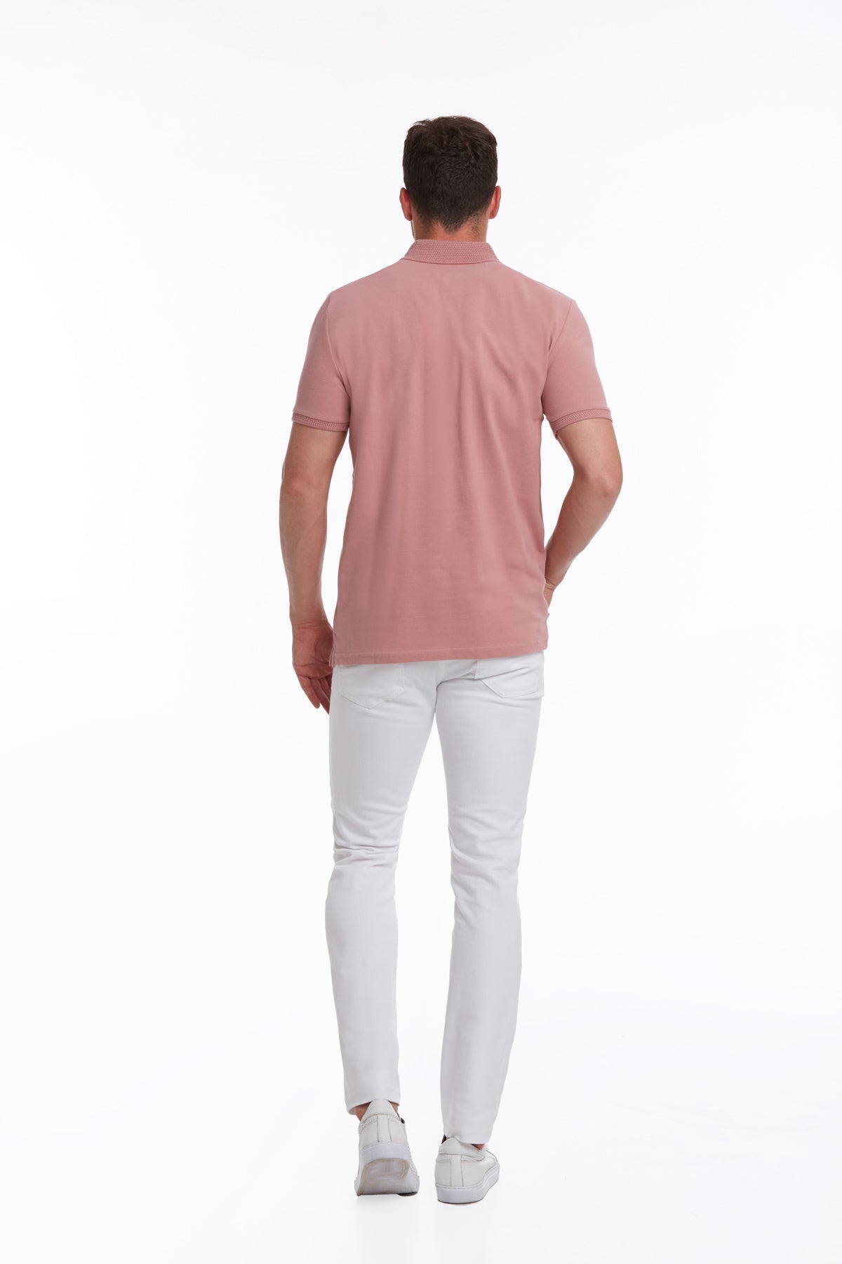 Regular Fit Pink Basic Cotton Polo T-Shirt - MIB