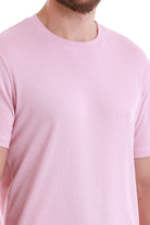 Regular Fit Pink Cotton Blend Crew Neck T-Shirt - MIB