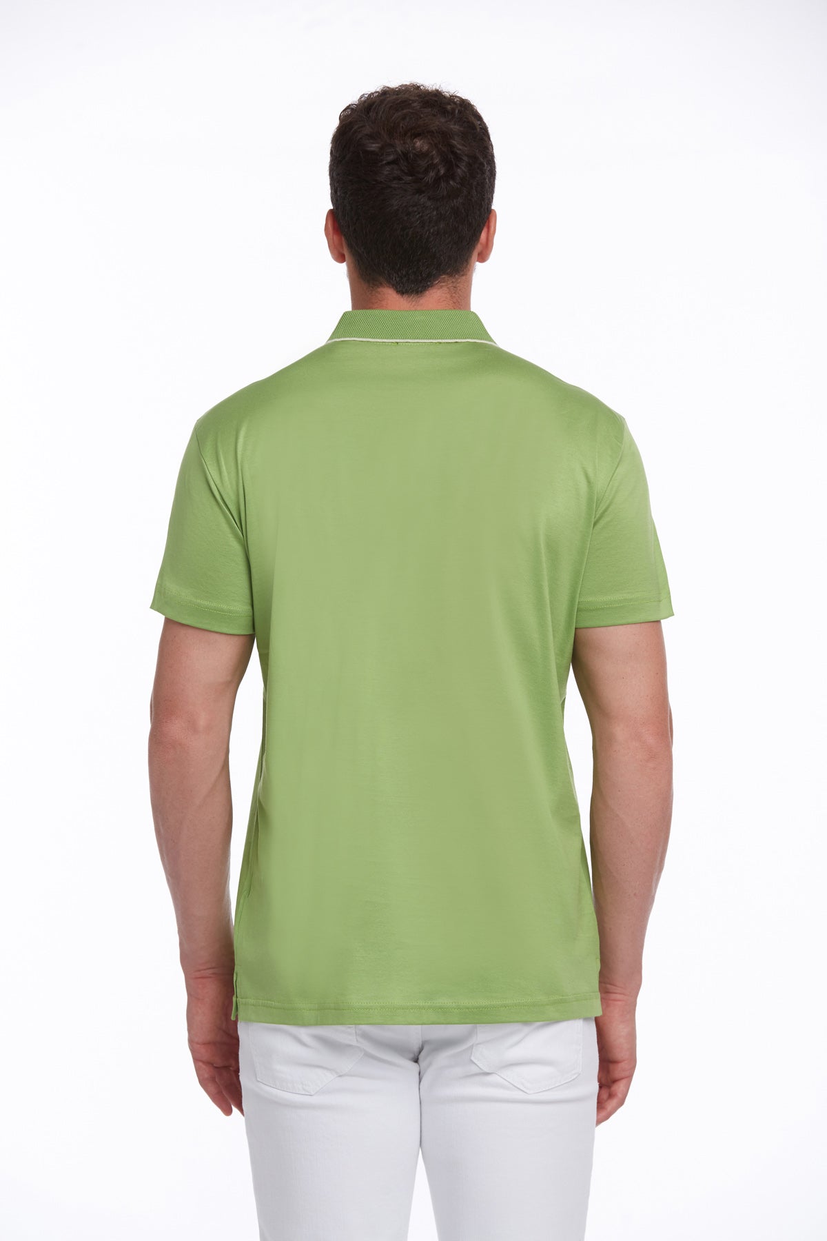 Regular Fit Pistachio Green Basic Cotton Polo T-Shirt - MIB