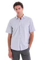 Regular Fit Plaid Cotton Blend Beige Dress Shirt - MIB