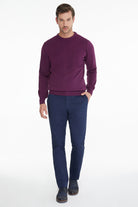 Regular Fit Plum Crewneck Sweater - MIB