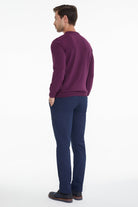 Regular Fit Plum Crewneck Sweater - MIB