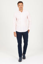 Regular Fit Printed Cotton Salmon Casual Shirt - MIB