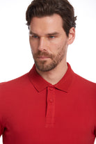 Regular Fit Red Basic Cotton Polo T-Shirt - MIB