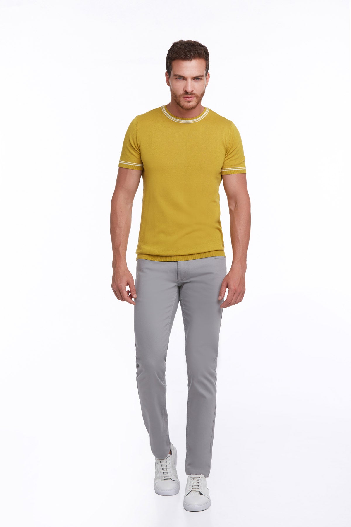 Regular Fit Saffron Basic Crew Neck T-Shirt - MIB