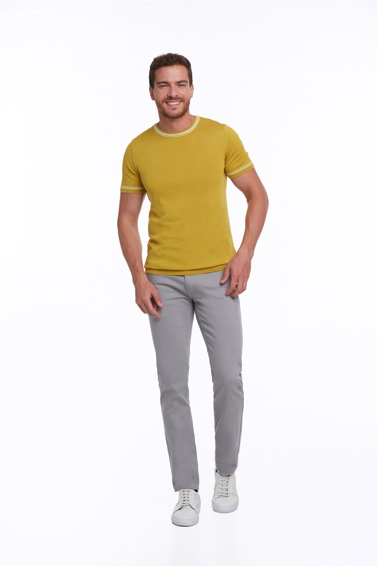 Regular Fit Saffron Basic Crew Neck T-Shirt - MIB