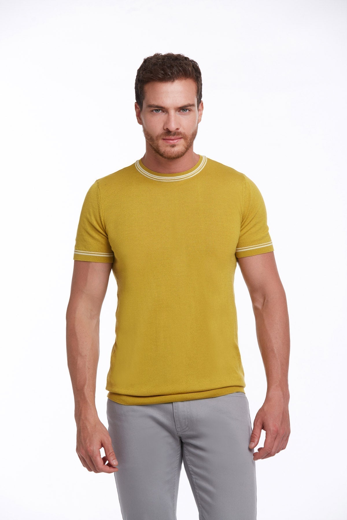 Regular Fit Saffron Basic Crew Neck T-Shirt - MIB