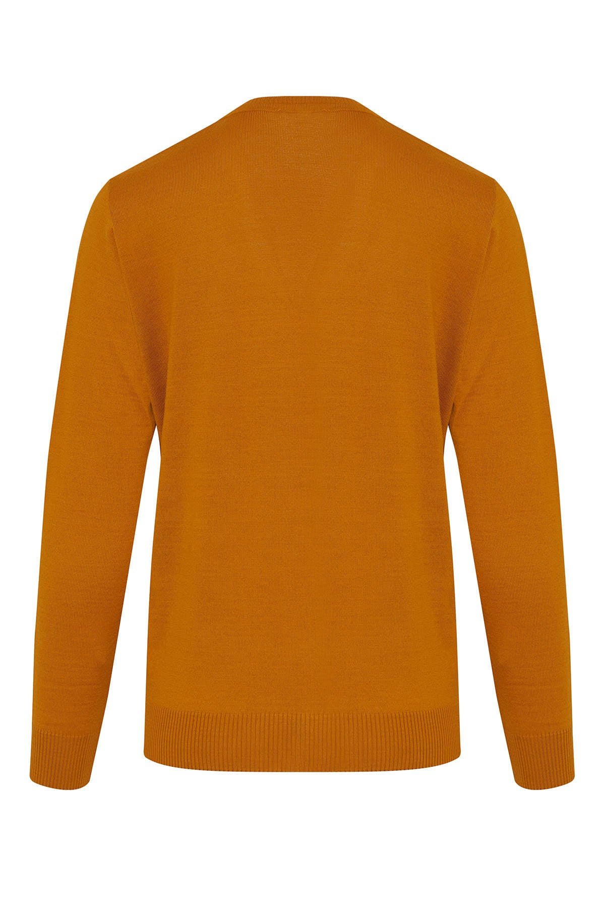 Regular Fit Saffron - Beige Wool Blend Crewneck Sweater