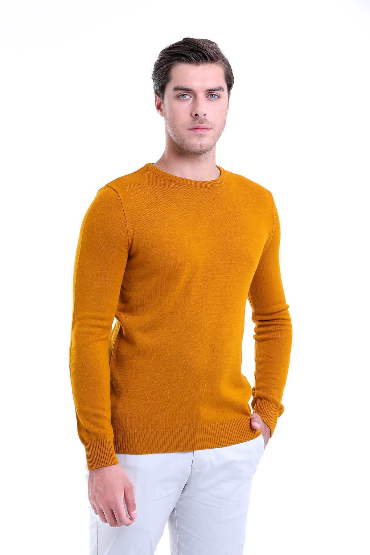 Regular Fit Saffron Crewneck Sweater - MIB