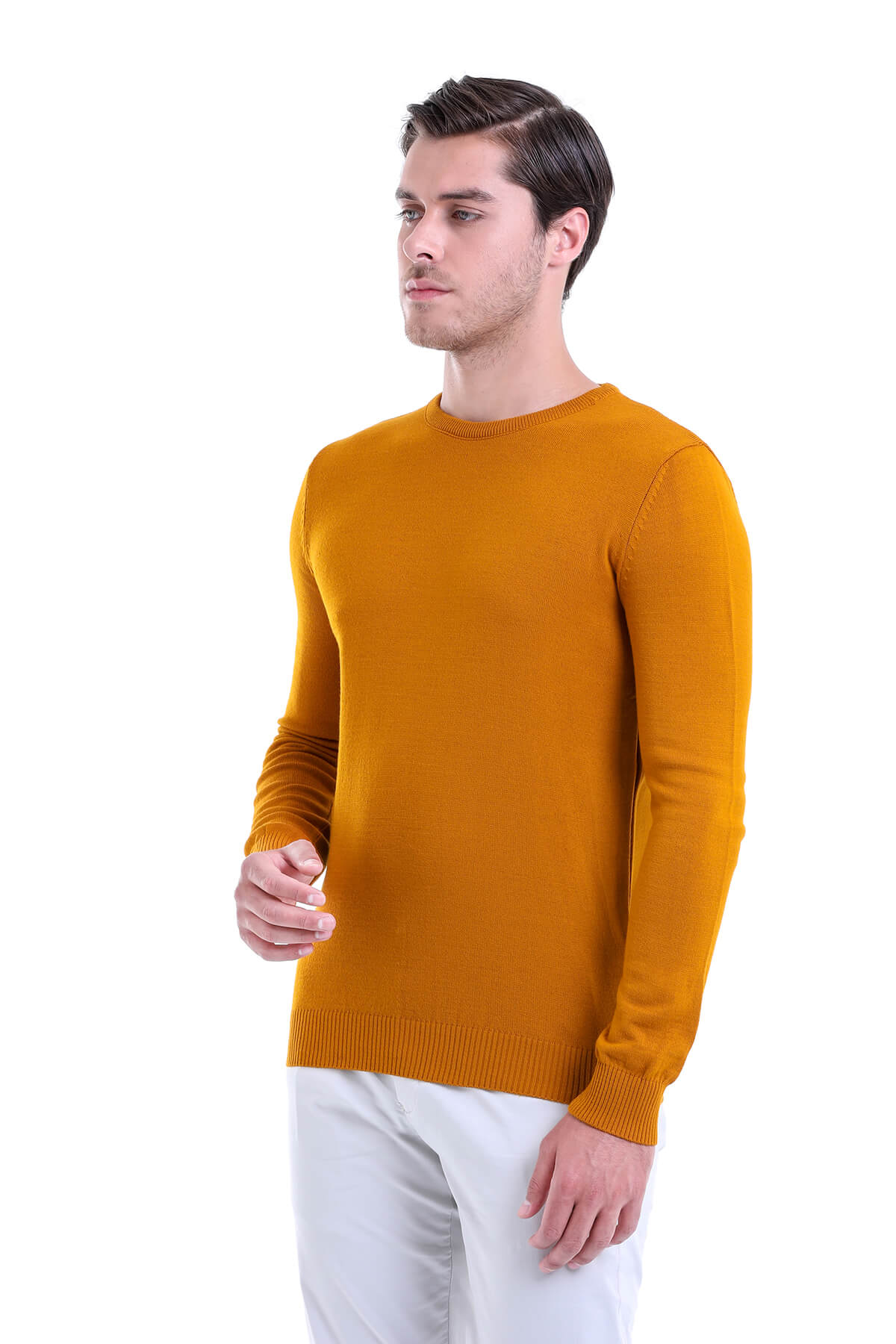 Regular Fit Saffron Crewneck Sweater - MIB