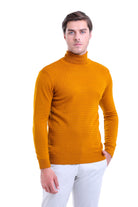 Regular Fit Saffron Turtleneck Sweater - MIB