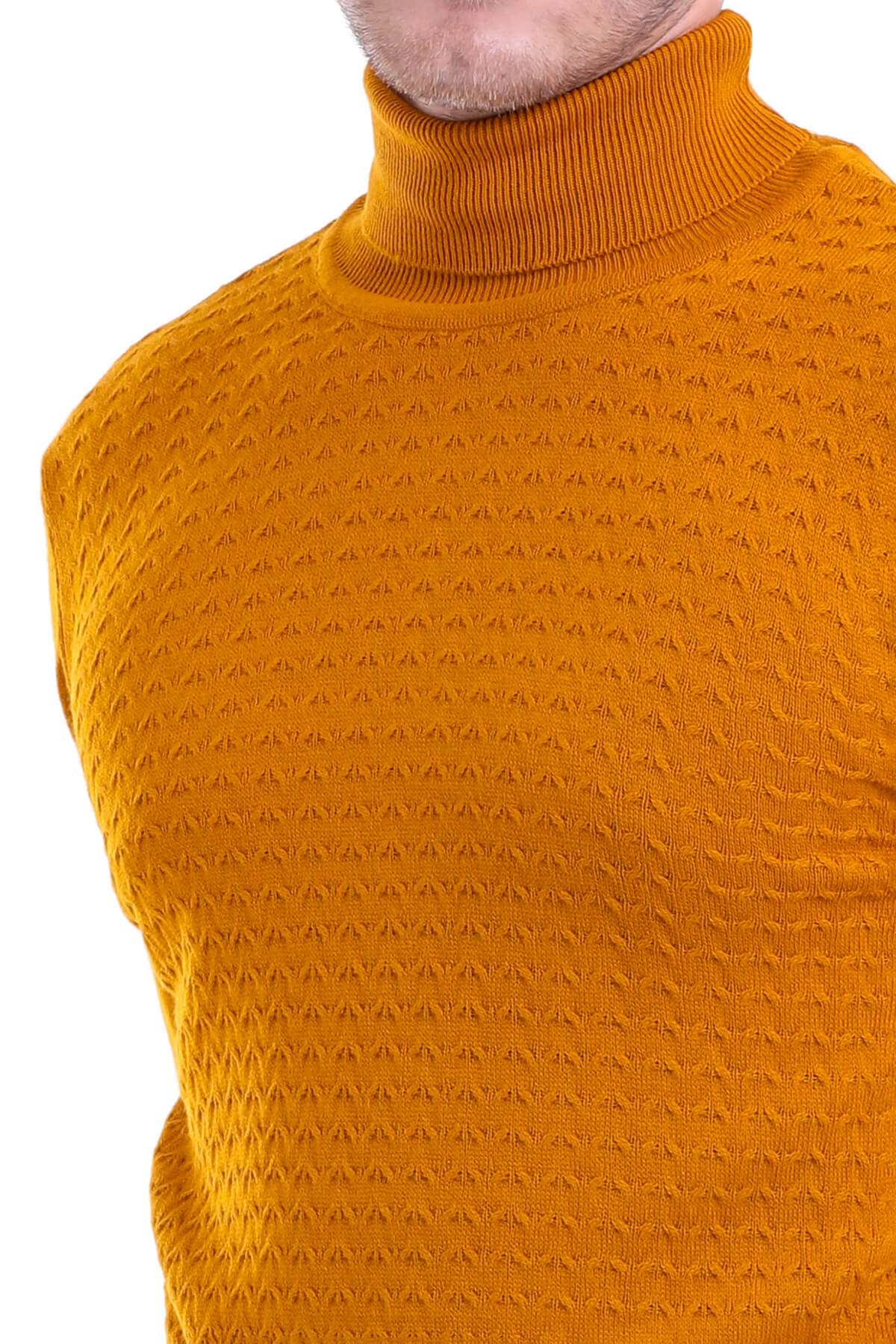 Regular Fit Saffron Turtleneck Sweater - MIB