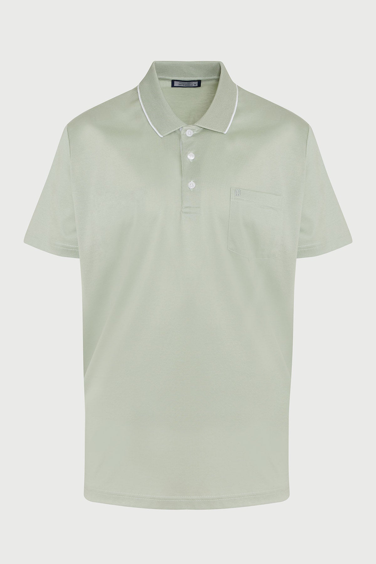 Regular Fit Seagrass 100% Cotton Polo T-Shirt - MIB