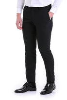 Regular Fit Side Pocket Black Wool Dress Pants - MIB