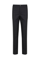 Regular Fit Side Pocket High Waist Gray Wool Dress Pants