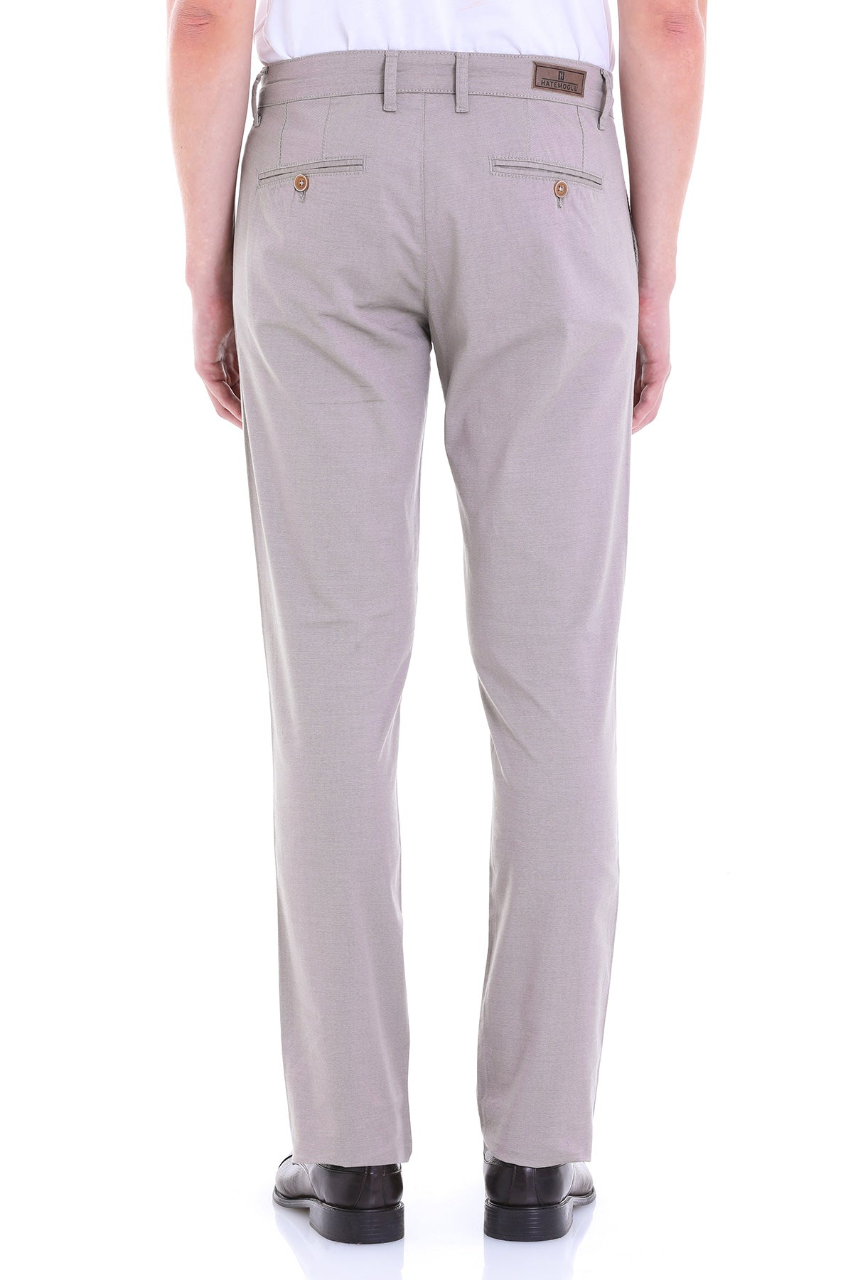 Regular Fit Side Pocket Light Mink Cotton Casual Pants - MIB