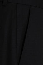 Regular Fit Side Pocket Low Waist Black Dress Pants - MIB