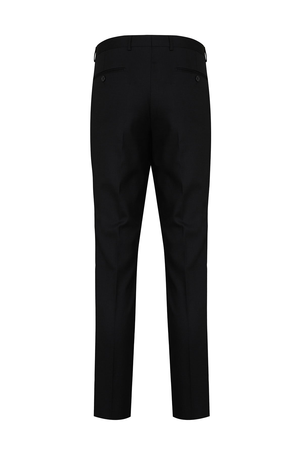 Regular Fit Side Pocket Low Waist Black Dress Pants - MIB