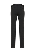 Regular Fit Side Pocket Low Waist Black Wool Dress Pants