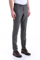 Regular Fit Side Pocket Low Waist Gray Dress Pants - MIB