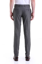 Regular Fit Side Pocket Low Waist Gray Dress Pants - MIB