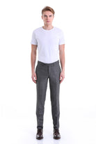 Regular Fit Side Pocket Low Waist Gray Dress Pants - MIB