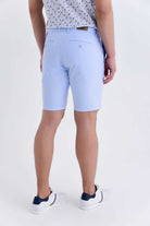 Regular Fit Side Pocket Low Waist Light Blue Cotton Shorts