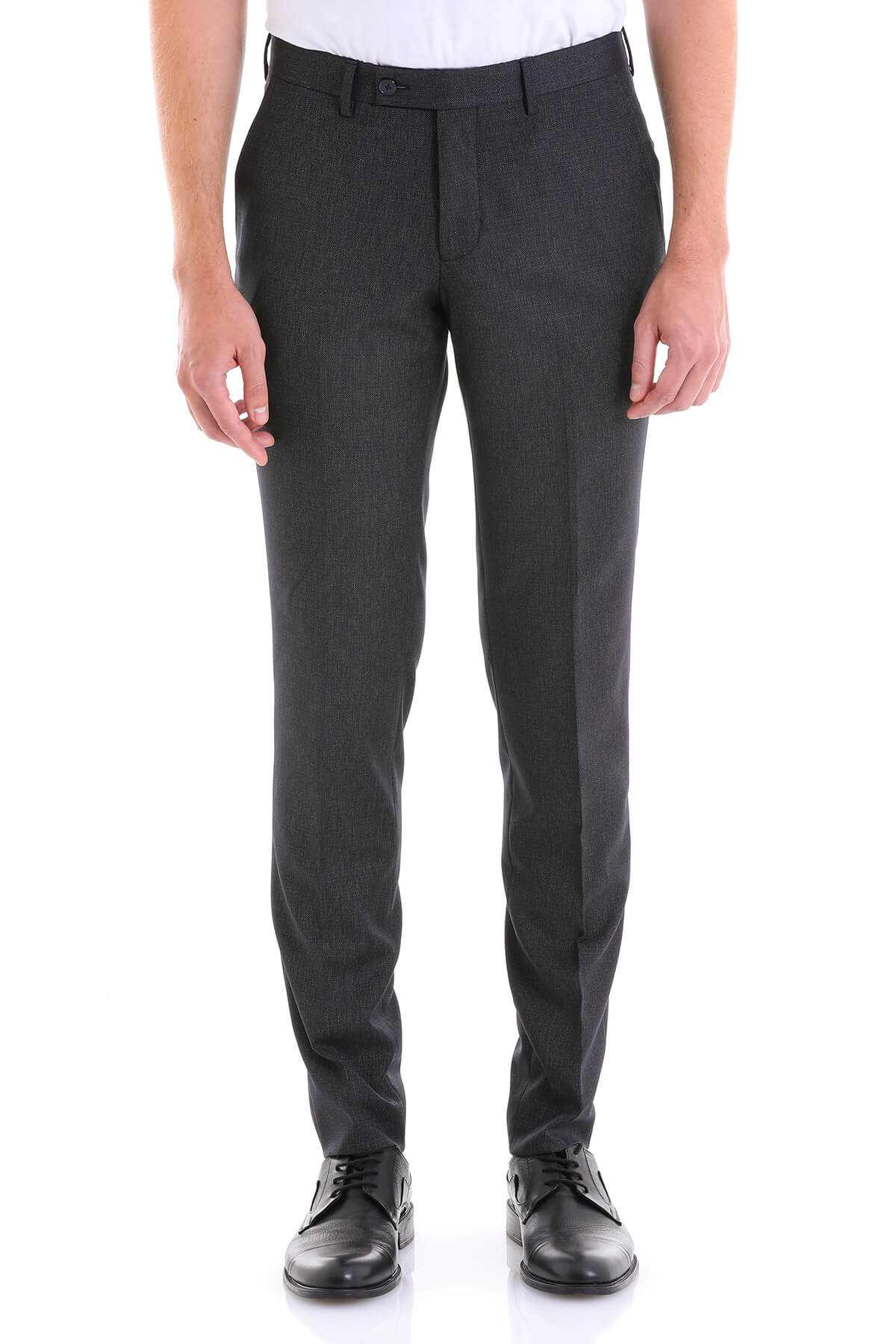 Regular Fit Side Pocket Low Waist Navy Dress Pants - MIB