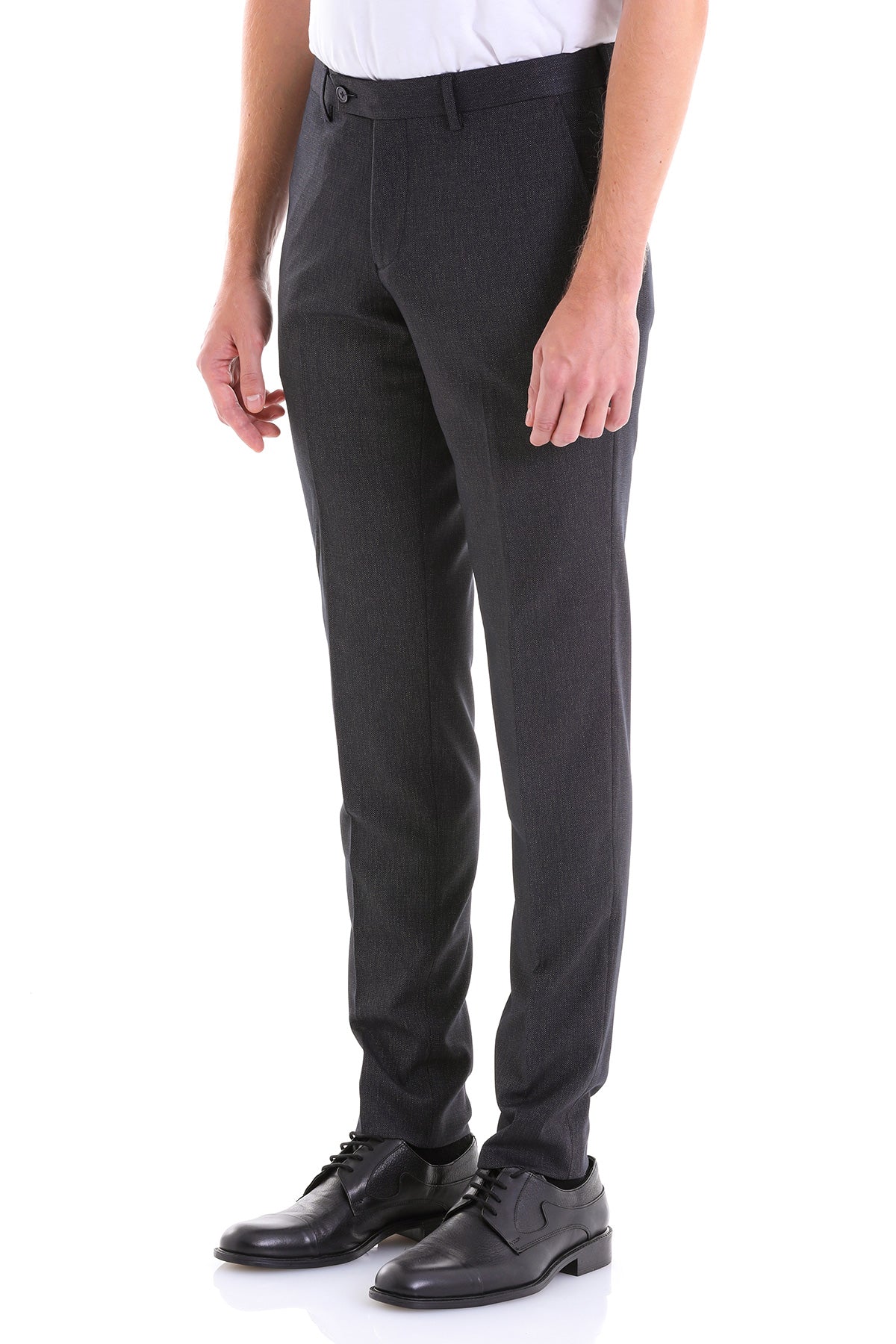 Regular Fit Side Pocket Low Waist Navy Dress Pants - MIB