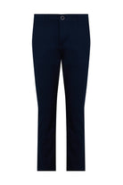 Regular Fit Side Pocket Navy Cotton Casual Pants - MIB