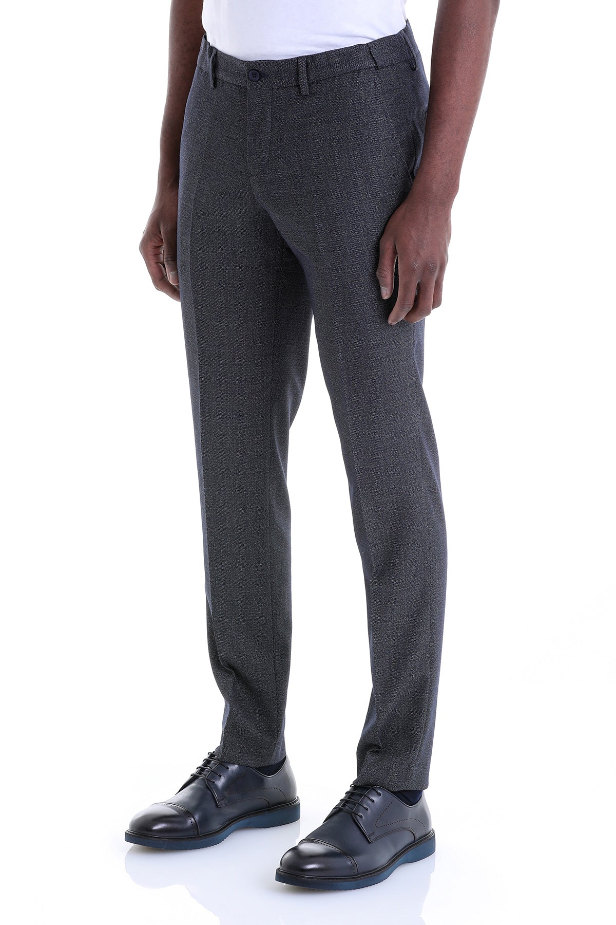 Regular Fit Side Pocket Navy Dress Pants - MIB