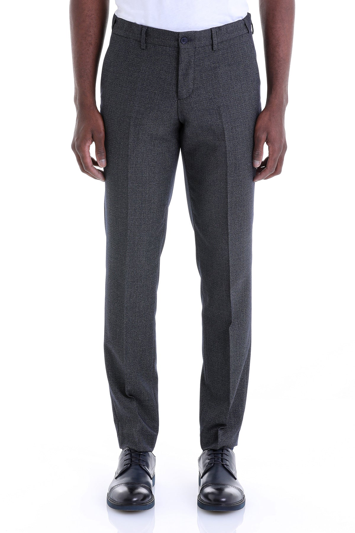 Regular Fit Side Pocket Navy Dress Pants - MIB