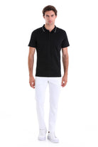 Regular Fit Solid Black Basic 100% Cotton Polo T-Shirt - MIB