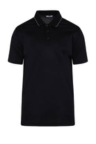 Regular Fit Solid Black Basic Cotton Polo T-Shirt - MIB