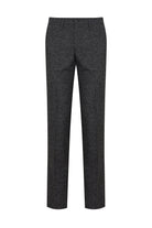 Regular Fit Textured Low Waist Black Dress Pants - MIB