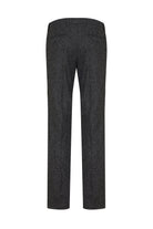 Regular Fit Textured Low Waist Black Dress Pants - MIB