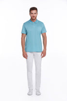 Regular Fit Turquoise Basic Cotton Polo T-Shirt - MIB