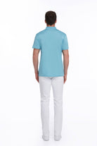 Regular Fit Turquoise Basic Cotton Polo T-Shirt - MIB