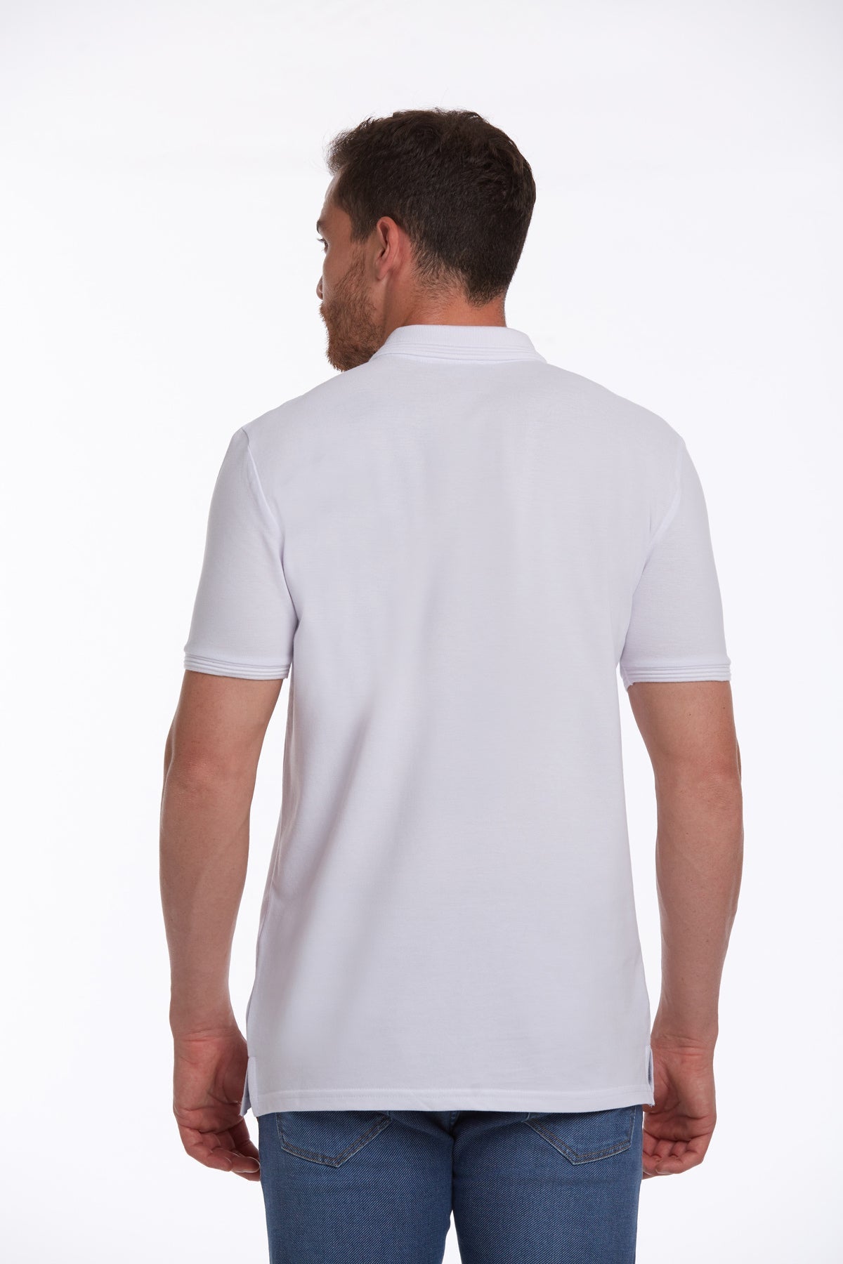 Regular Fit White Basic 100% Cotton Polo T-Shirt - MIB