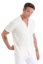 Regular Fit White Cotton Blend Polo T-Shirt - MIB