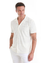 Regular Fit White Cotton Blend Polo T-Shirt - MIB