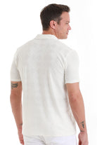 Regular Fit White Cotton Blend Polo T-Shirt - MIB