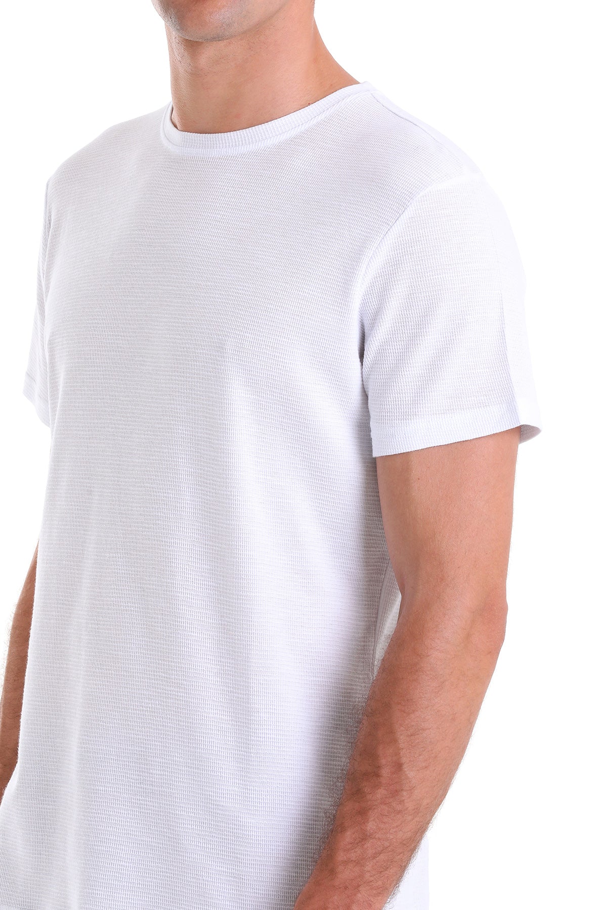 Regular Fit White Cotton Crew Neck T-Shirt - MIB