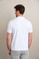 Regular Fit White Cotton Polo T-Shirt - MIB