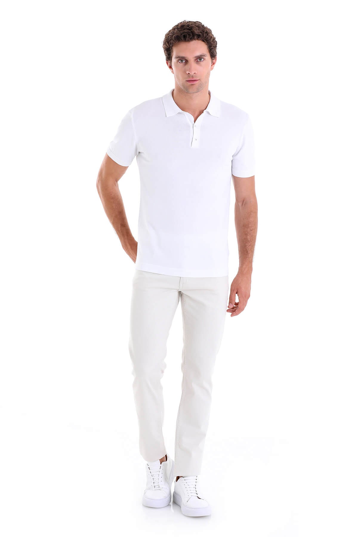 Regular Fit White Polo T-Shirt - MIB