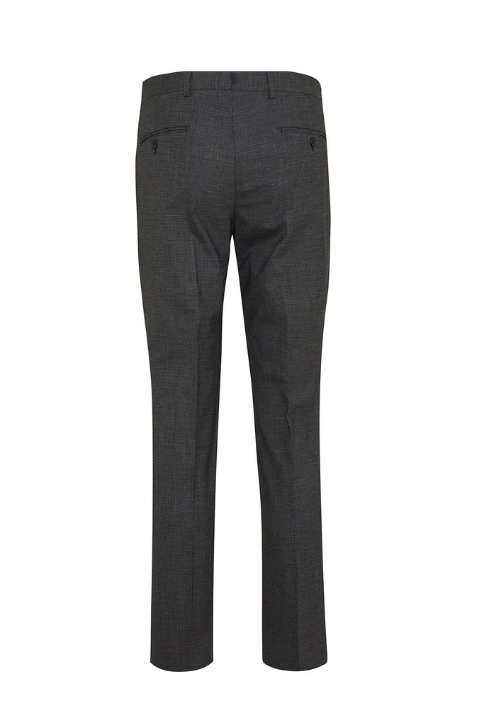 Regular Fit Wool Black Dress Pants - SAYKI