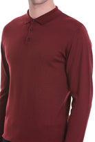 Regular Fit Wool Blend Brick Polo Sweater - MIB