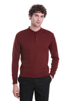 Regular Fit Wool Blend Brick Polo Sweater - MIB