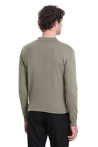 Regular Fit Wool Blend Green Polo Sweater - MIB